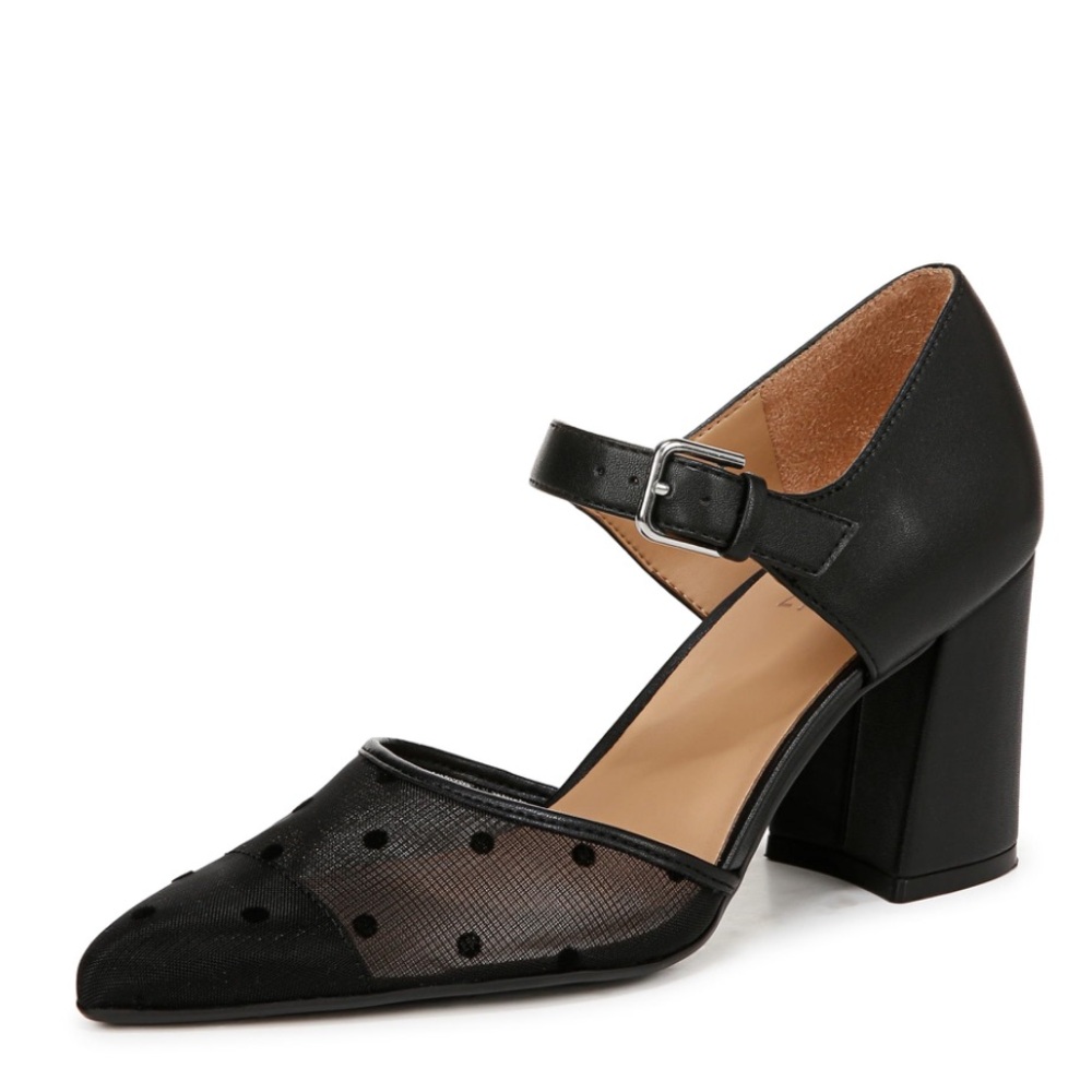 Naturalizer Black Heels with Mesh Design